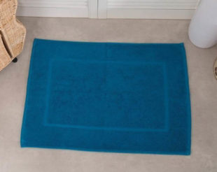Obdelníková modrá koupelnová předložka 50x70 cm