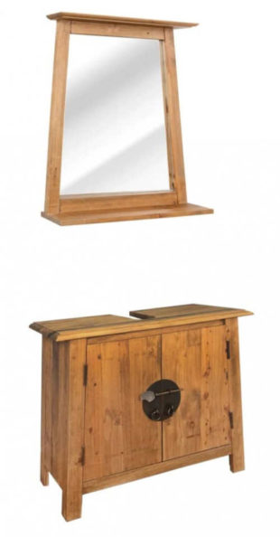 Dřevěný vintage nábytek do koupelny